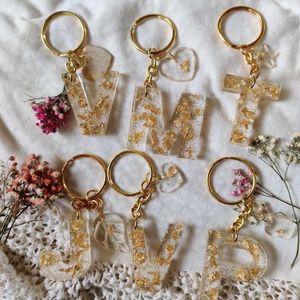 Resin Initial Keychains