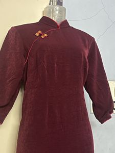 Korean Pintrest Marron High Neck One Piece