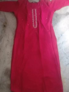 Rose Colour Party Wear Kurti