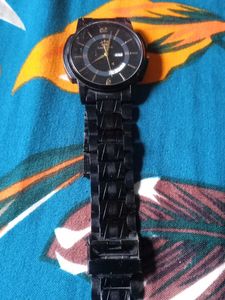 Elegant Black Watch For Men&#39;s Lime Stone