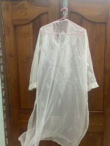 Beautiful White Chikankari Kurti