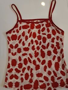 Unused White And Red Stretchable Inner