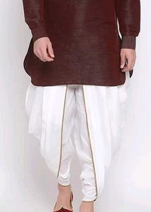 Vastramay Elegant White Dhoti Pant