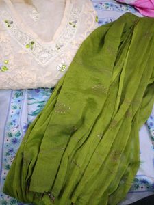 Chikenkari Net Kurta