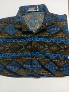 Men&#39;s Geometric Tribal Print Short Sleeve Shirt