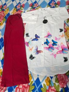 Butterfly Print Top & Pant Set