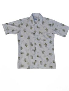Stylish White Printed Casual Shirt for Men