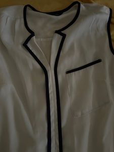 White Formal Sleeveless Top