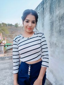 white and black strip top under 200