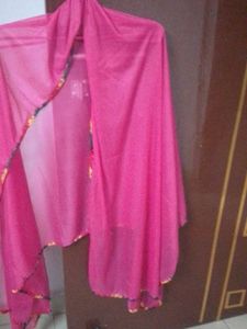 Pink Embellished Dupatta