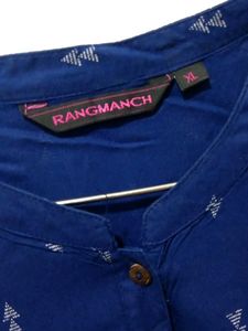 RANGMANCH Navy Blue Kurta Xl