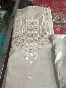 Elegant Beige Salwar Kameez Suit