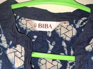 Biba 42 Printed Blue Kurti