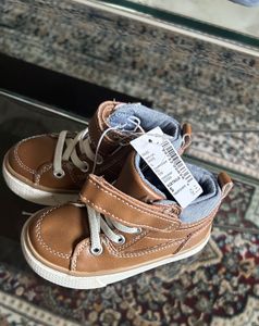 Kids Lace up-Tan Brown