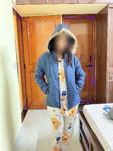 Blue Padded Hooded Jacket