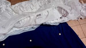 Elegant Navy &amp; White Dress