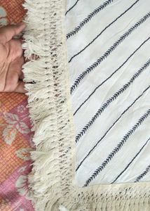 Striped Fringe Poncho