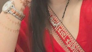 Elegant Red &amp; Pink Saree