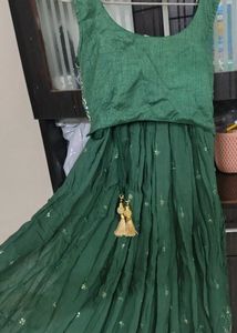 Emerald Green Embroidered Lehenga Set