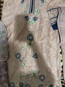 Pakistani Suit With Pretty Sleeves And Pant Odna