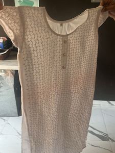 White Embroidered Kurta