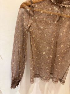 Beautiful Brown Mesh Top