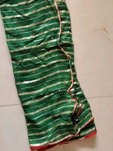 Green Striped Dupatta