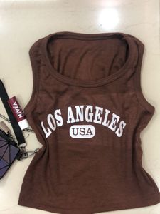 Aesthetic Ribbed Brown Tank Top
