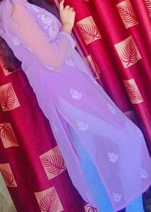 Lavender Embroidered Kurta