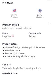 White Self Designed Mini Dress