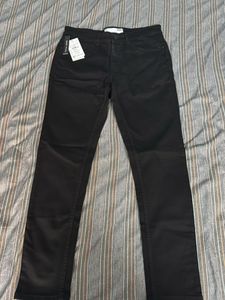Black Slim Jeans Carrot Crop