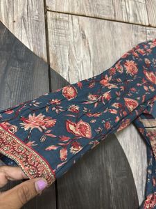 Floral Print Anarkali Kurta