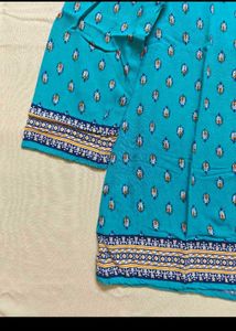 🆕 DJ&amp; C Turquoise Printed Top