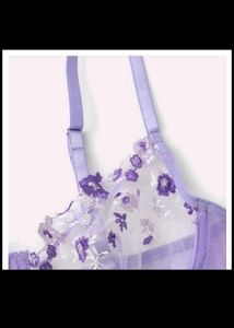 Floral Lace Embroidary  Lingerie Set