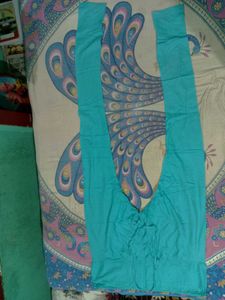 Blue Kurta Dupatta Pajama Leggings Set Xl Size
