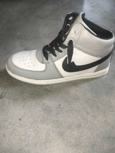 High Jordan Style Shoes Grey White