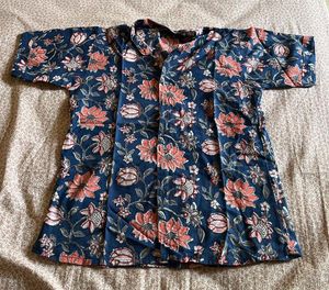 Printed Cotton Blue Shirt