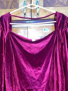 Kazo Burgundy Velvet Top 36