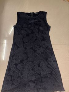 Elegant Black Paisley Dress