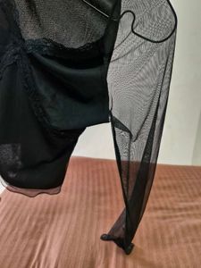 Sheer Black Long Sleeve Top