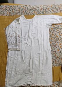 Off White Cotton Silk Kurta