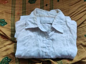 Linen Cotton White Shirt (Slim-fit)