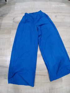 Blue Wide Leg Palazzo Pants