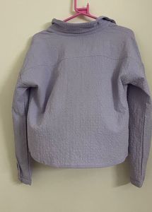 Lilac Textured Button Down