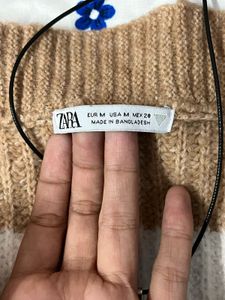 Zara Striped Knit Cardigan