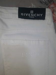 Givenchy White Distressed Jeans