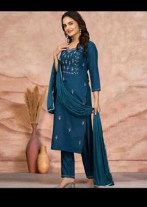 Kurta With Dupatta And Bottomwear.   Size M