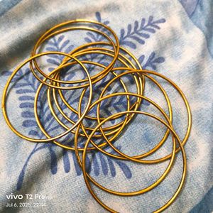 Gold-tone Necklace &amp; Earring Set With Bangles