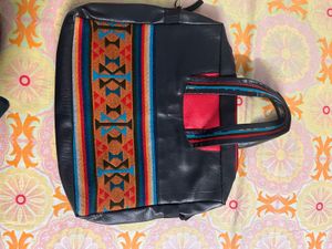 Leather Laptop Bag With Detailing