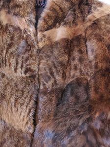 Brown animal print Fur coat